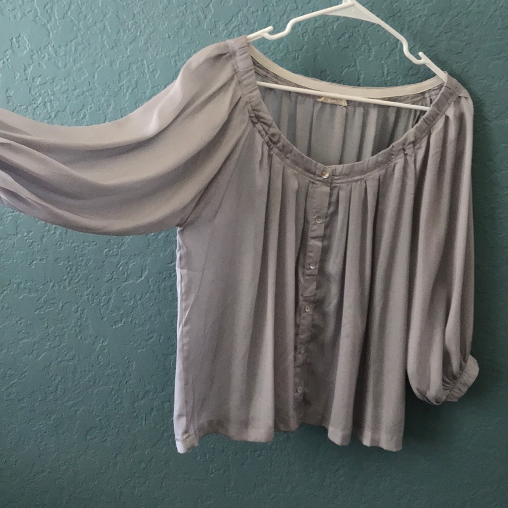 Grey Flow-y Blouse